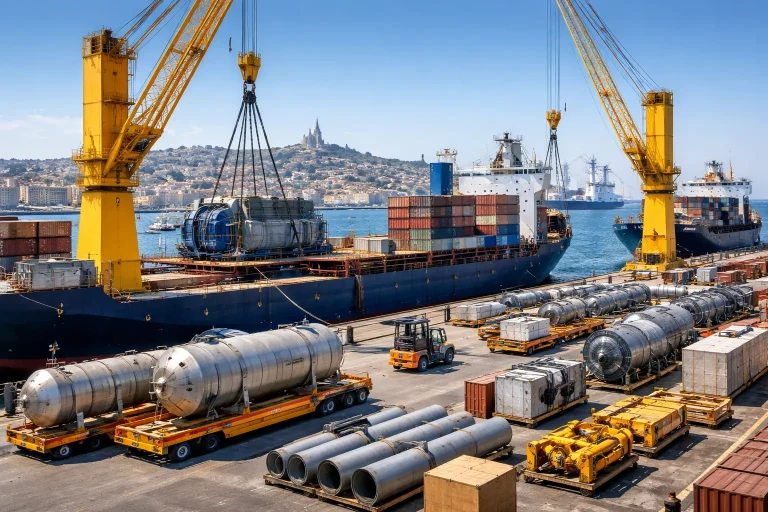 Logistique du matériel industriel de Marseille à Georgetown : soutien au boom pétrolier guyanais.